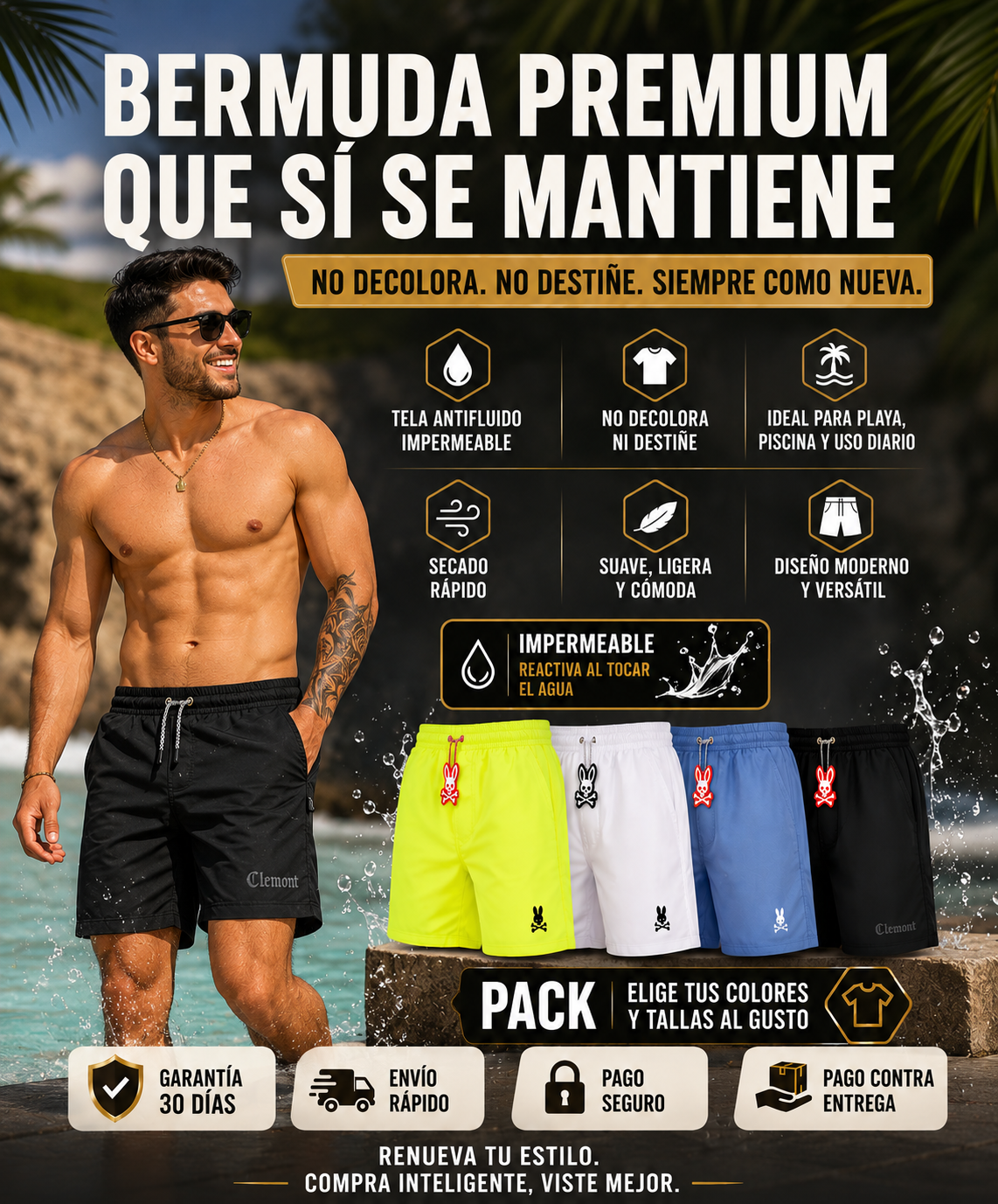 BERMUDAS PLAYERAS
