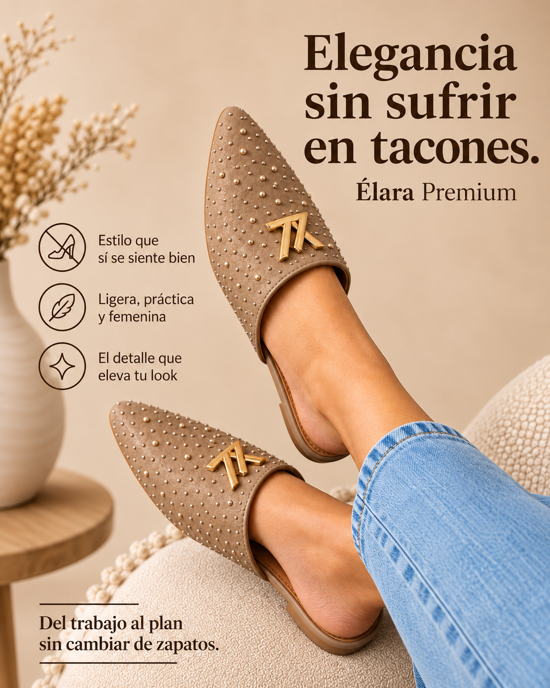 Baleta Élara Cuero Premium