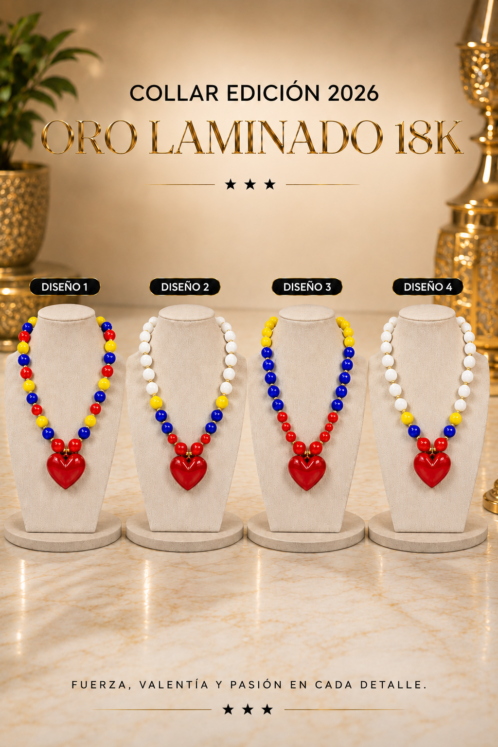 COLLAR COLOMBIA ORO LAMINADO