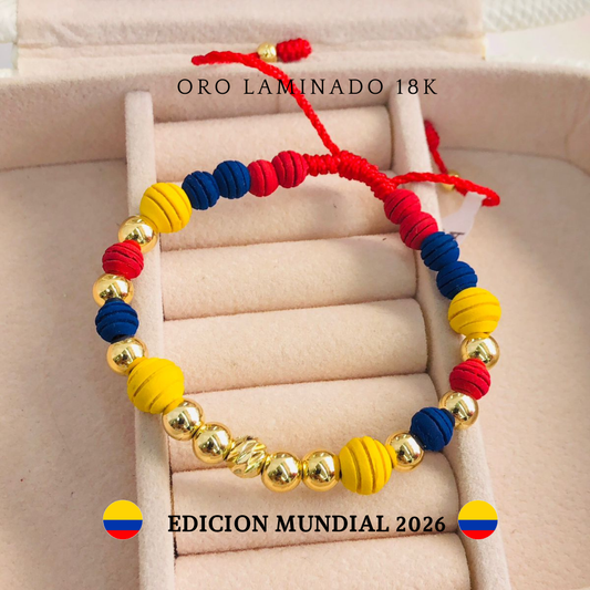 PULSERA OFICIAL SELECCION COLOMBIA| BAÑO EN ORO 18K